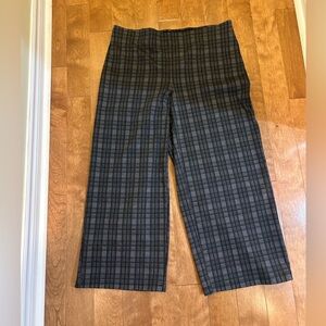 Jules & Leopold Black and Charcoal Plaid Trim Trousers